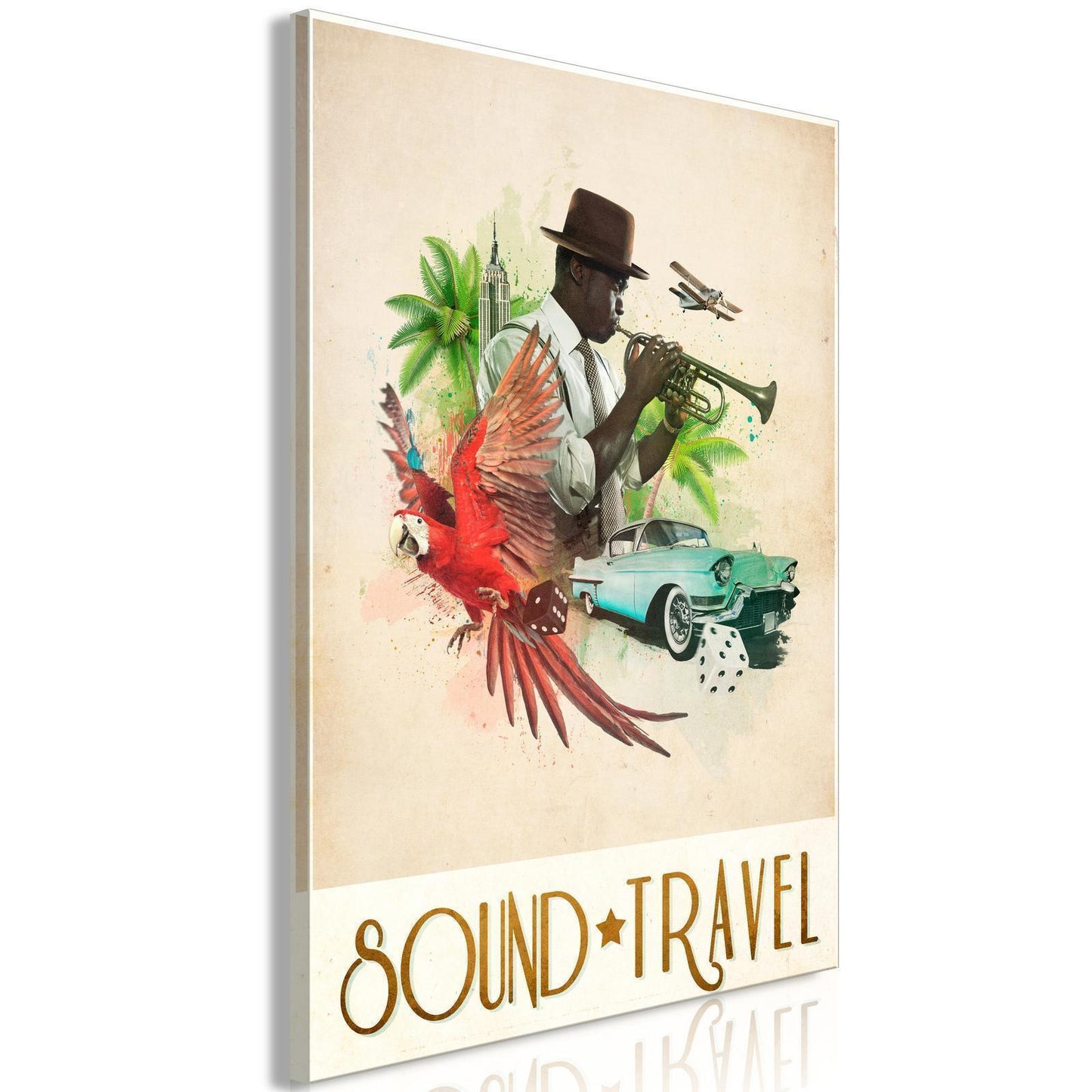 Leinwandbild - Sound Travel (1 Part) Vertical Artgeist