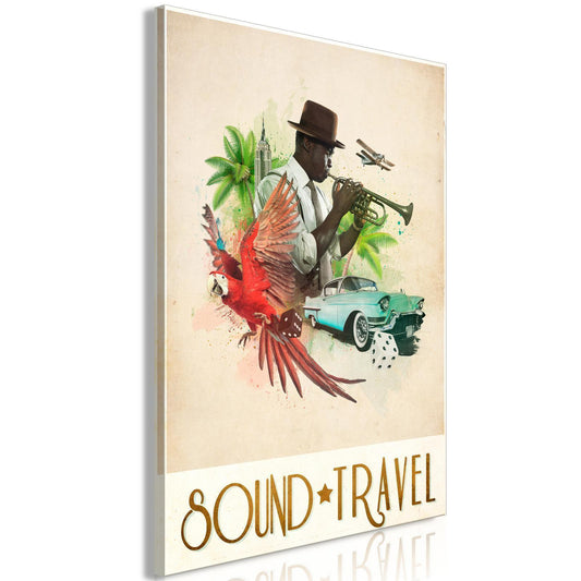 Leinwandbild - Sound Travel (1 Part) Vertical Artgeist