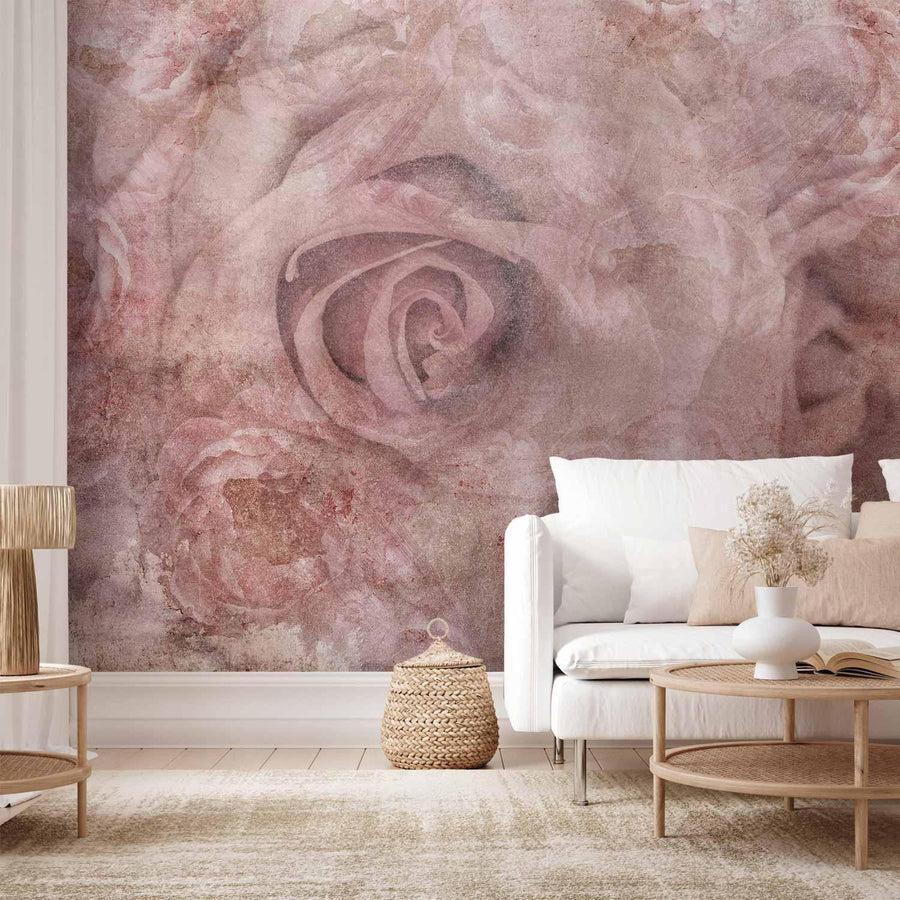Fototapete Pink Thoughts – Sanfte Wanddekoration in Rosa