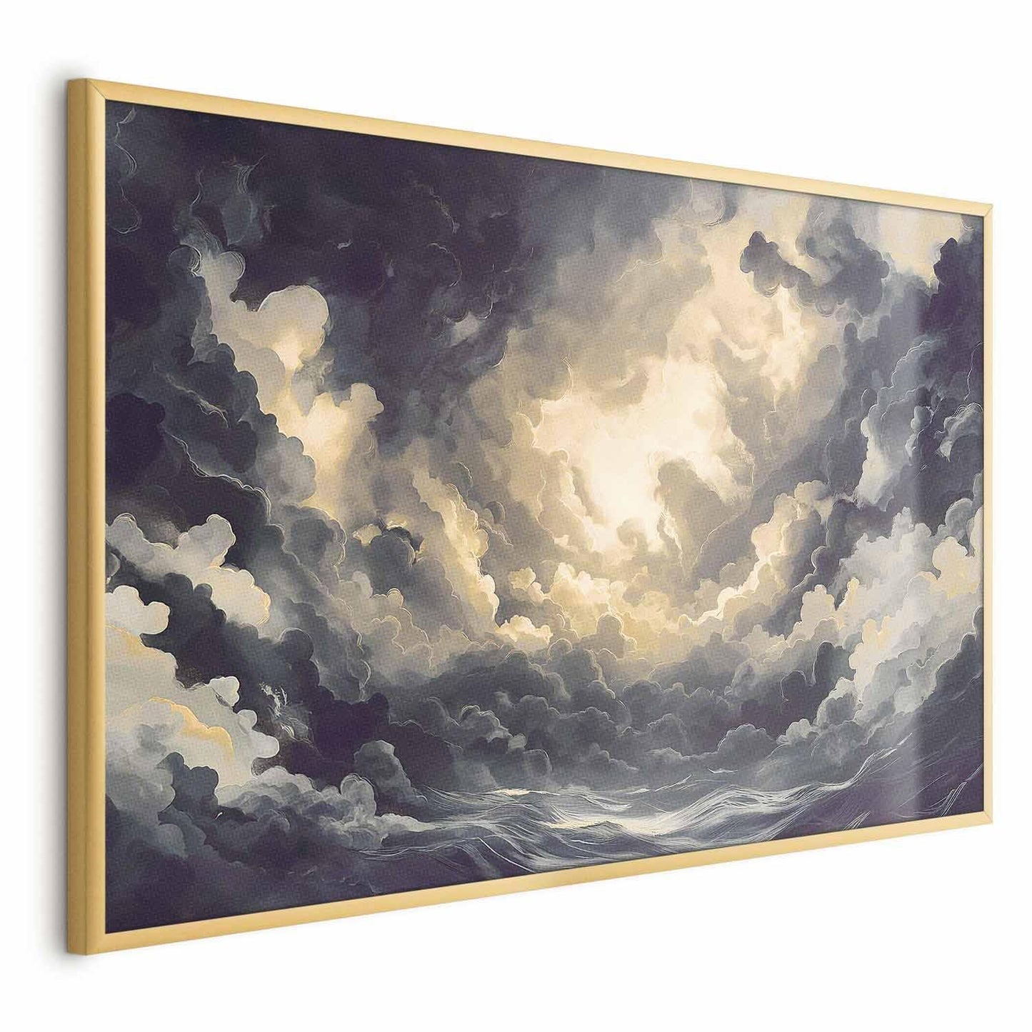 Poster - Epic Play of Light: The Sun Battling for Dominance Over the Clouds