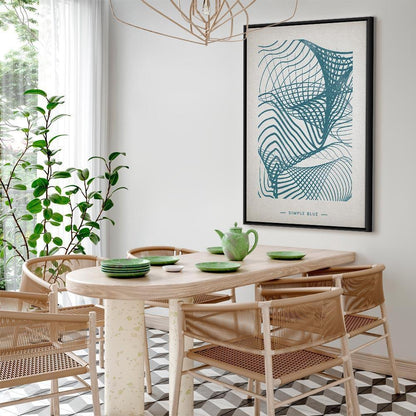 Leinwandbild - Simple Blue (1 Part) Vertical