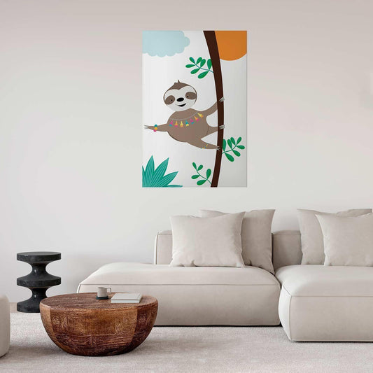 Poster - Cheerful Sloth Artgeist