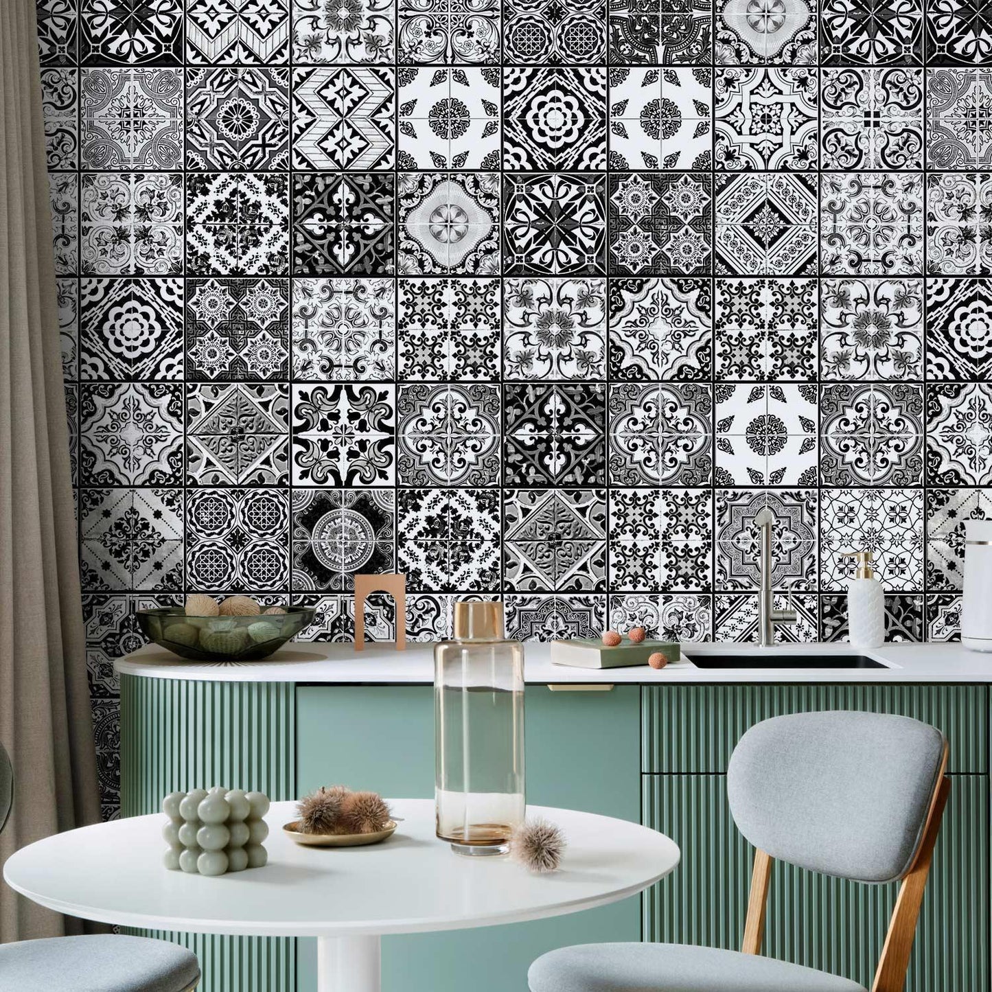 Tapete - Arabesque - Black& White