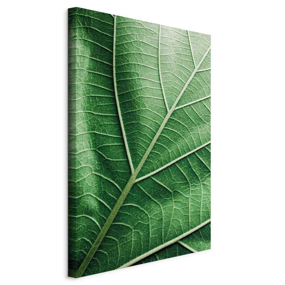 Leinwandbild - Malachite Leaf (1 Part) Vertical
