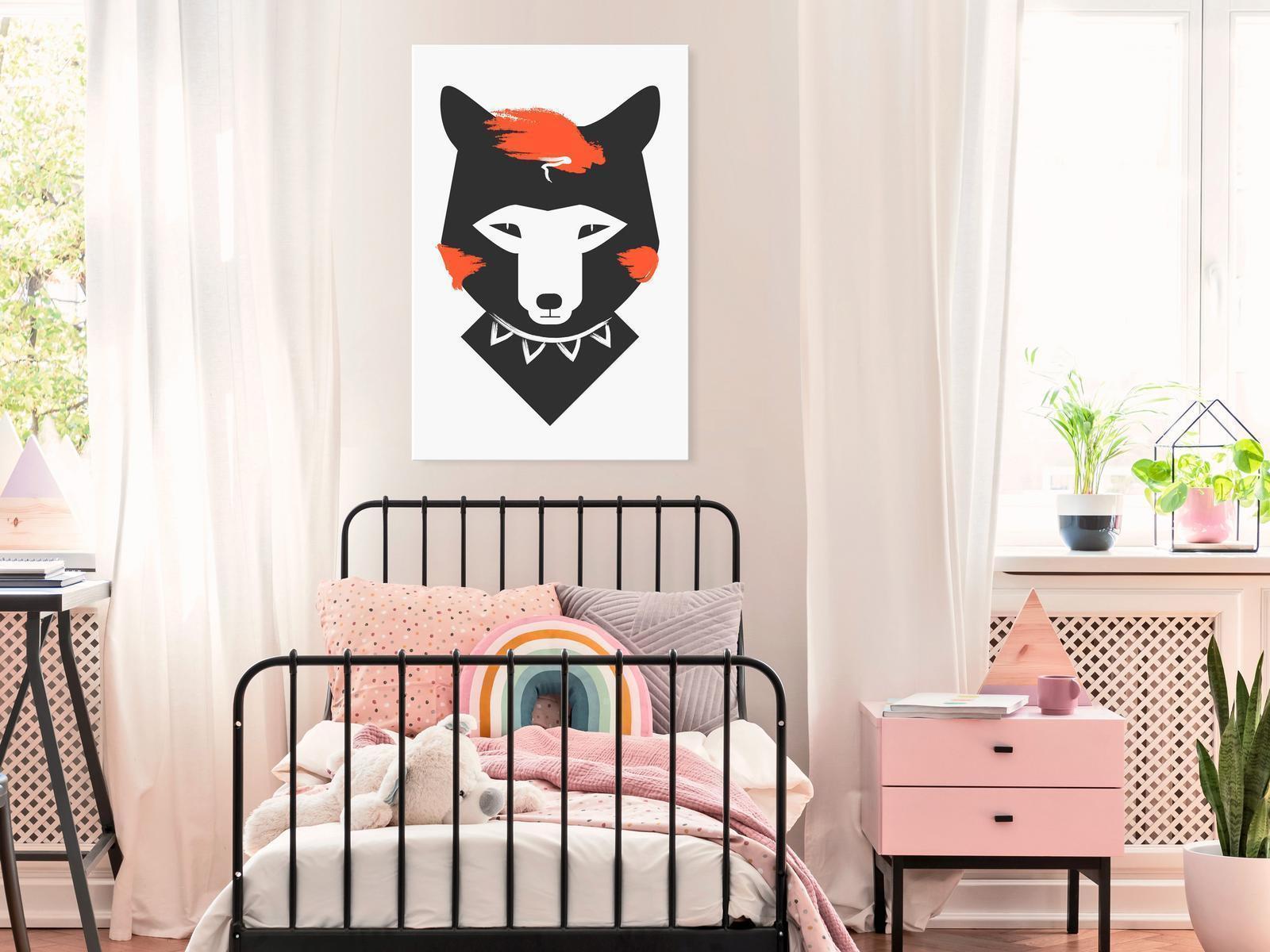 Leinwandbild - Polite Fox (1 Part) Vertical Artgeist