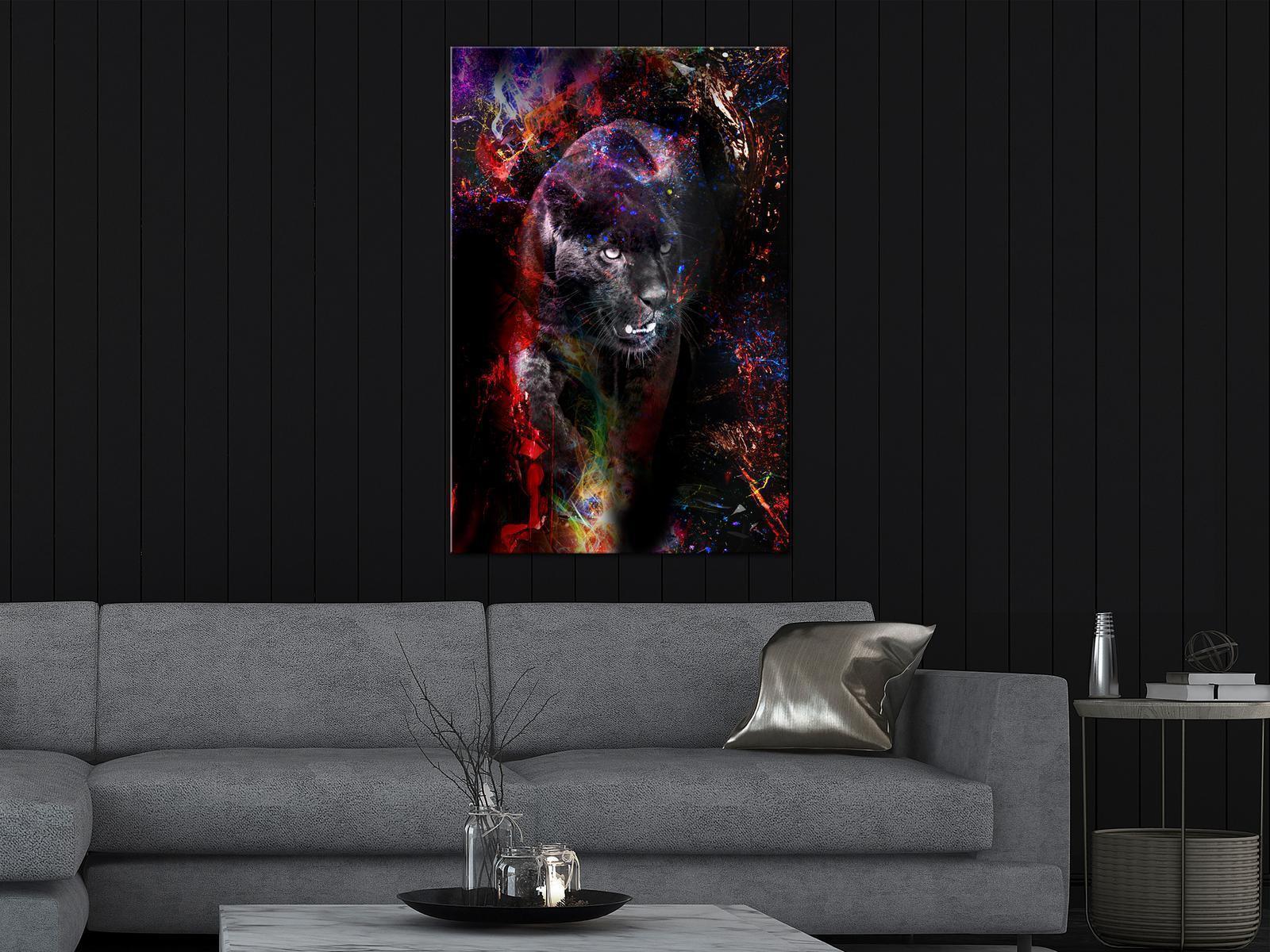 Leinwandbild - Black Jaguar (1 Part) Vertical Artgeist