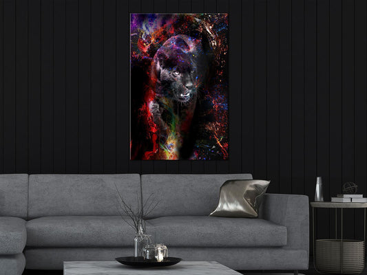 Leinwandbild - Black Jaguar (1 Part) Vertical Artgeist