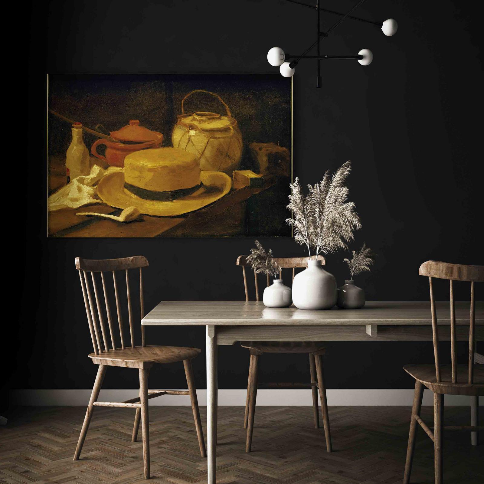 Leinwandbild - Still life with yellow straw hat (Vincent Van Gogh) Artgeist