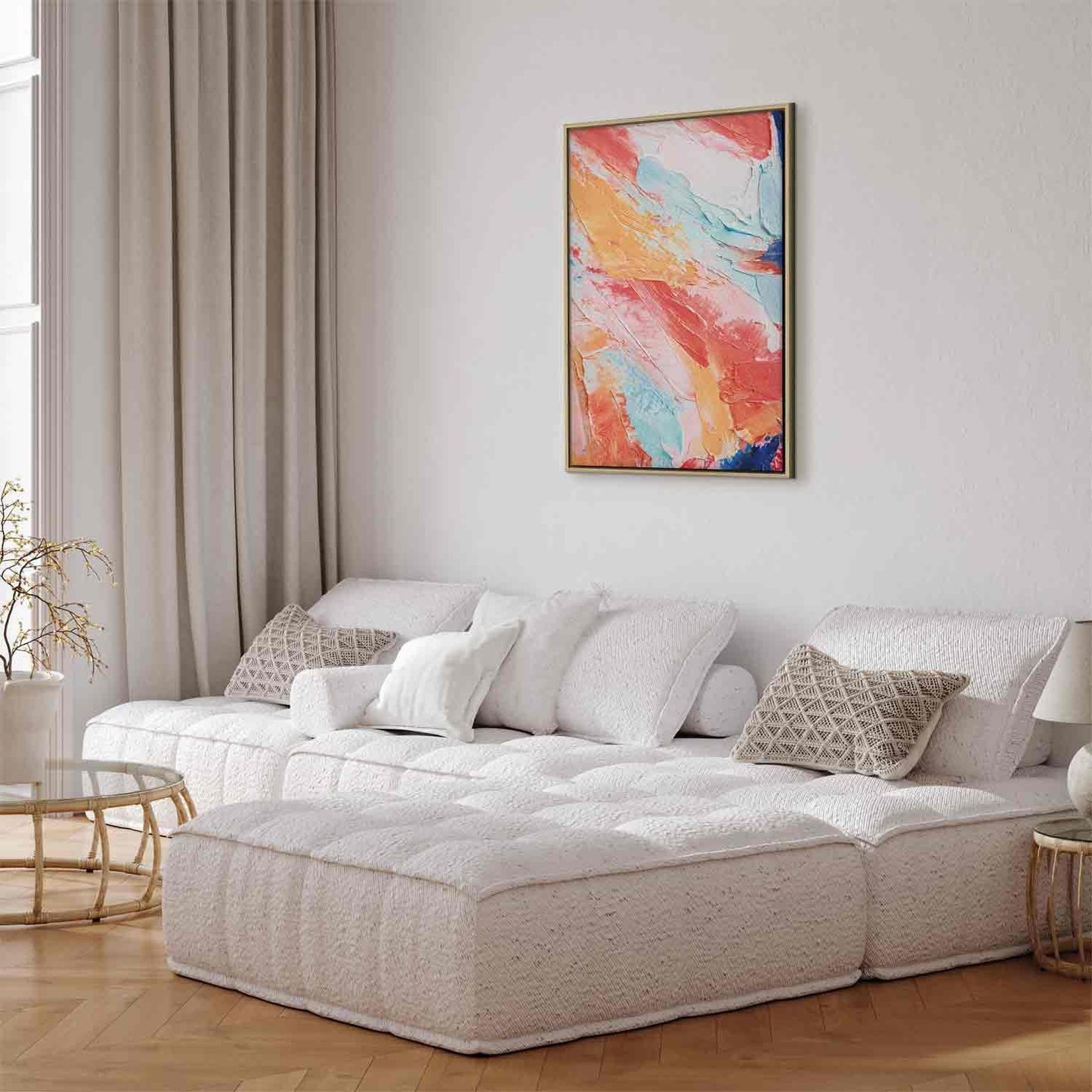 Leinwandbild - Spring Shades - A Colorful Mix of Warm and Cool Tones on Canvas