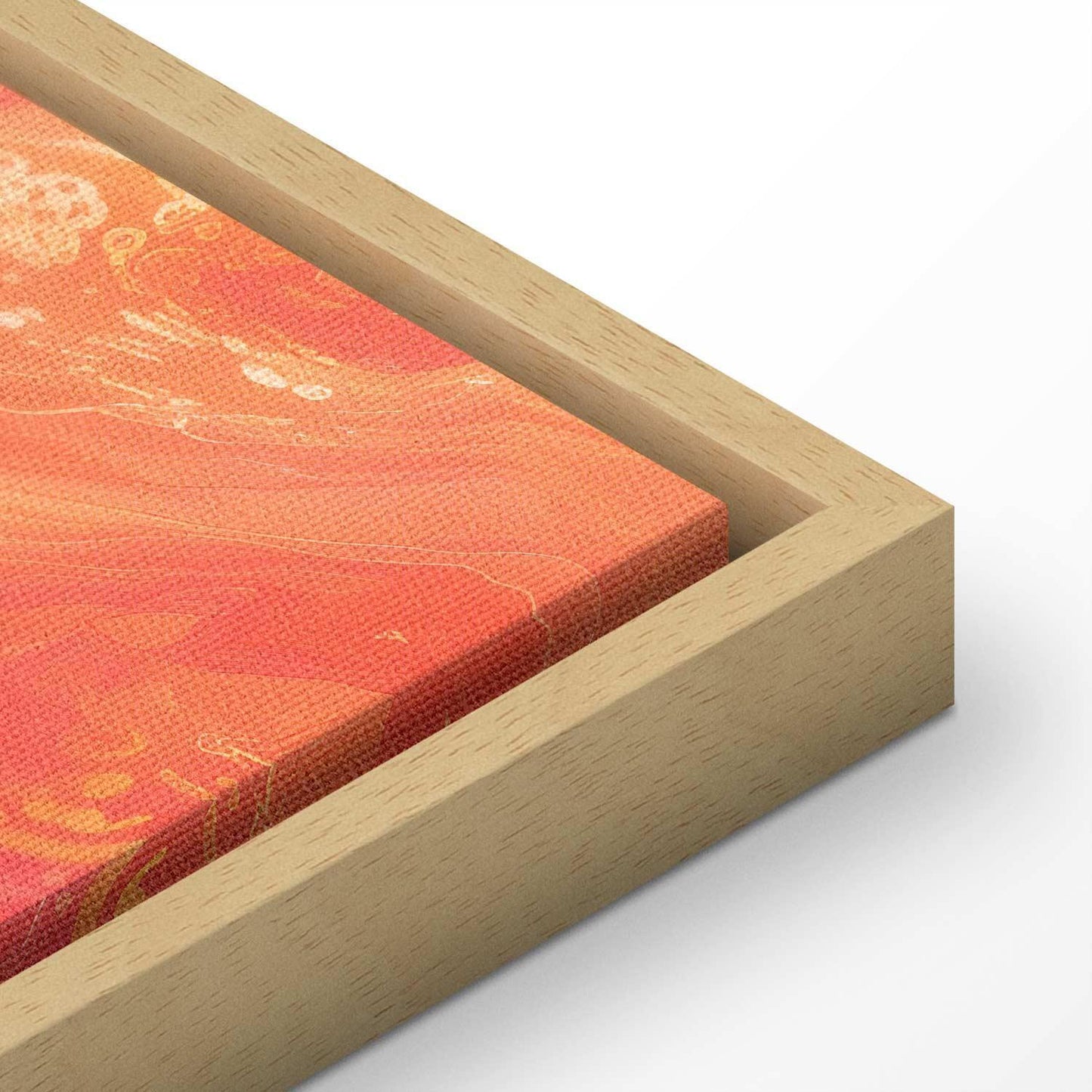 Leinwandbild - Fiery Colors - Dynamic Shapes in Colors of Fire and Pink