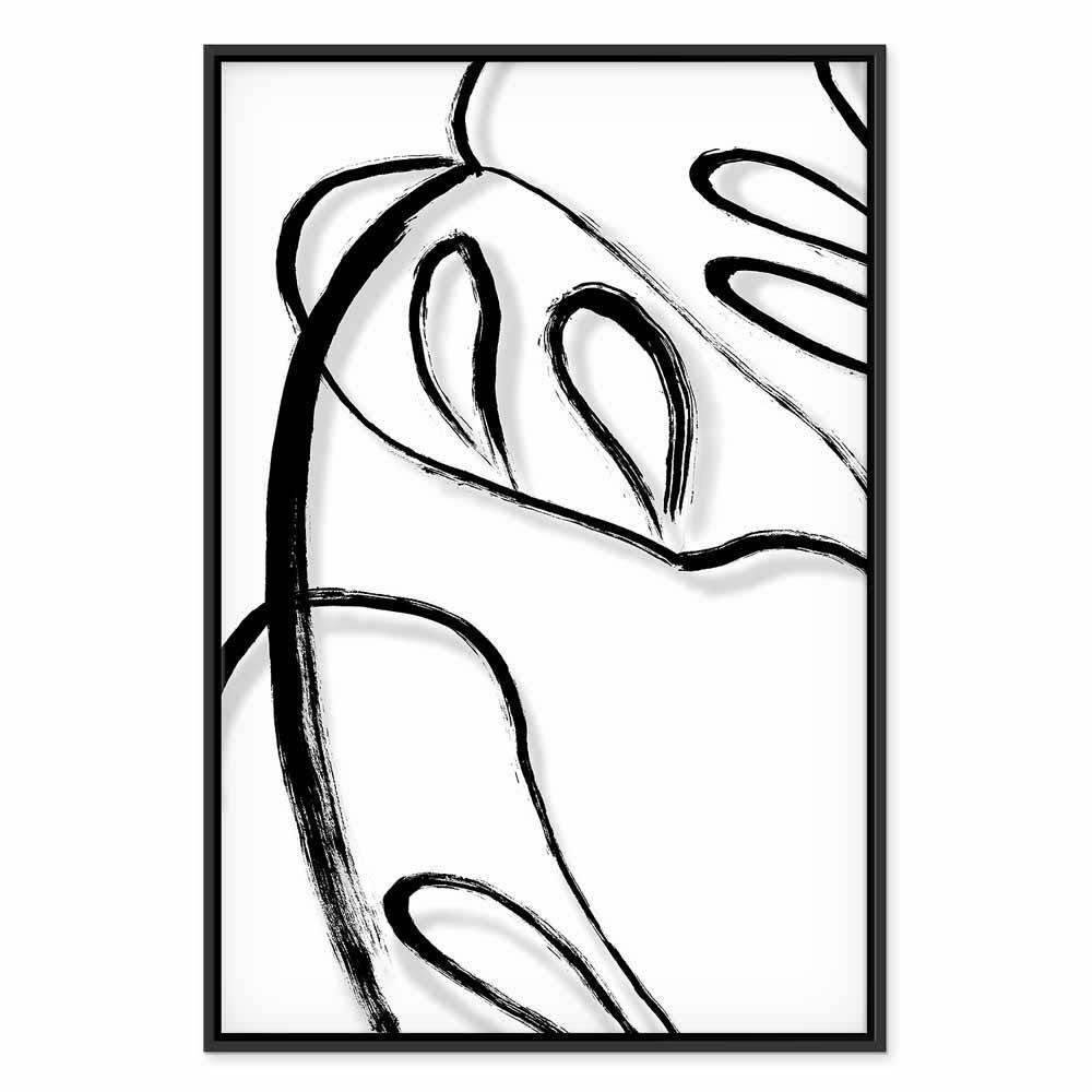 Leinwandbild - White Monstera (1 Part) Vertical