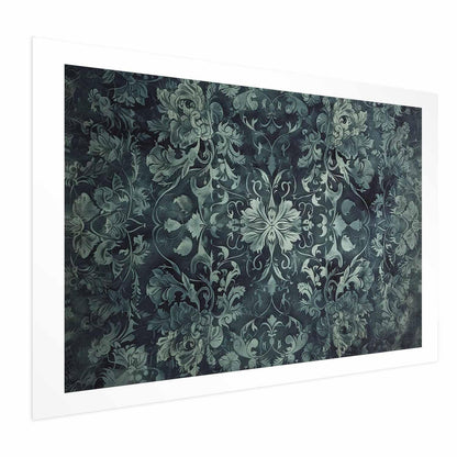 Poster - Carpet Ornaments in Emerald Shades Artgeist
