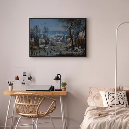 Leinwandbild - Pieter Brueghel the Younger – Winter Landscape with a Bird Trap