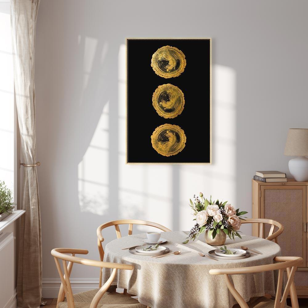 Leinwandbild - Golden Knots (1 Part) Vertical