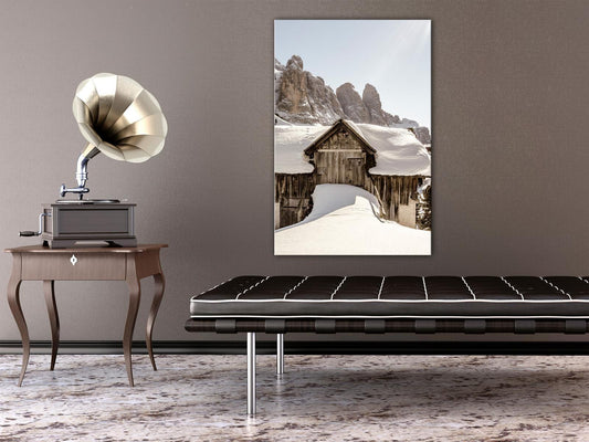 Leinwandbild - Winter in the Dolomites (1 Part) Vertical Artgeist