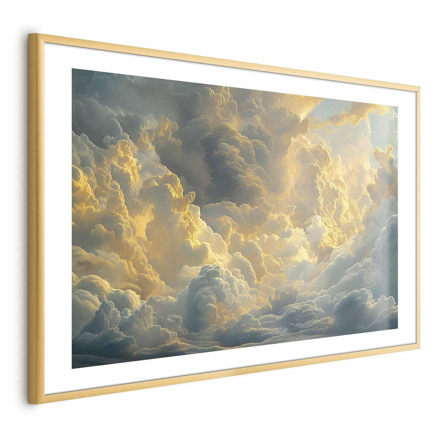 Poster - Last Breath of the Day: Clouds Illuminated by Evening Glow Artgeist