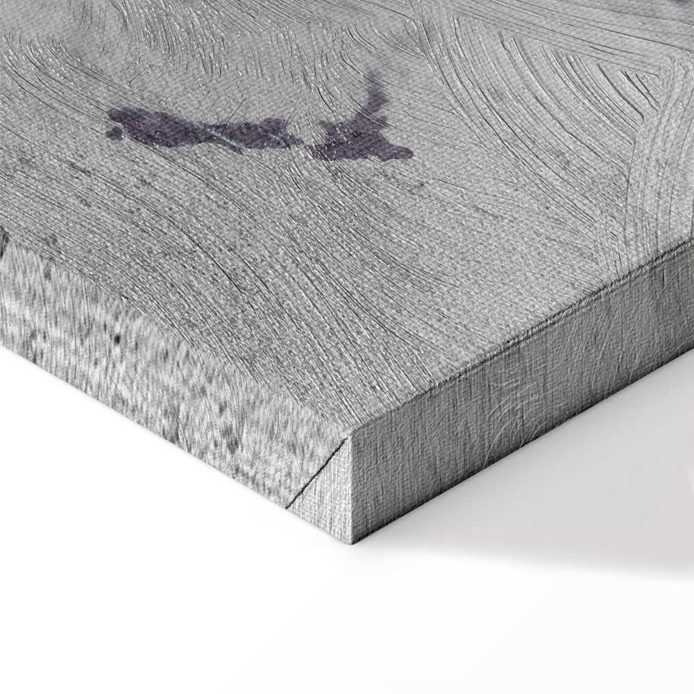 Leinwandbild - Concrete World Map (5 Parts) Narrow