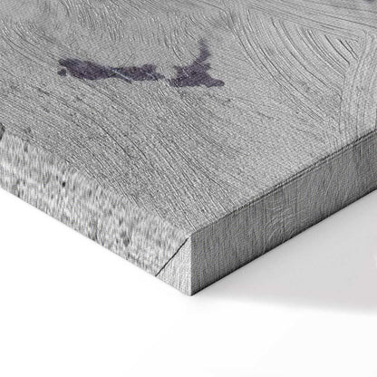 Leinwandbild - Concrete World Map (5 Parts) Narrow