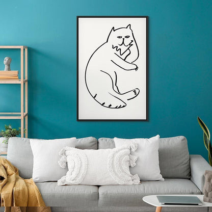 Leinwandbild - Cat Relaxing (1 Part) Vertical