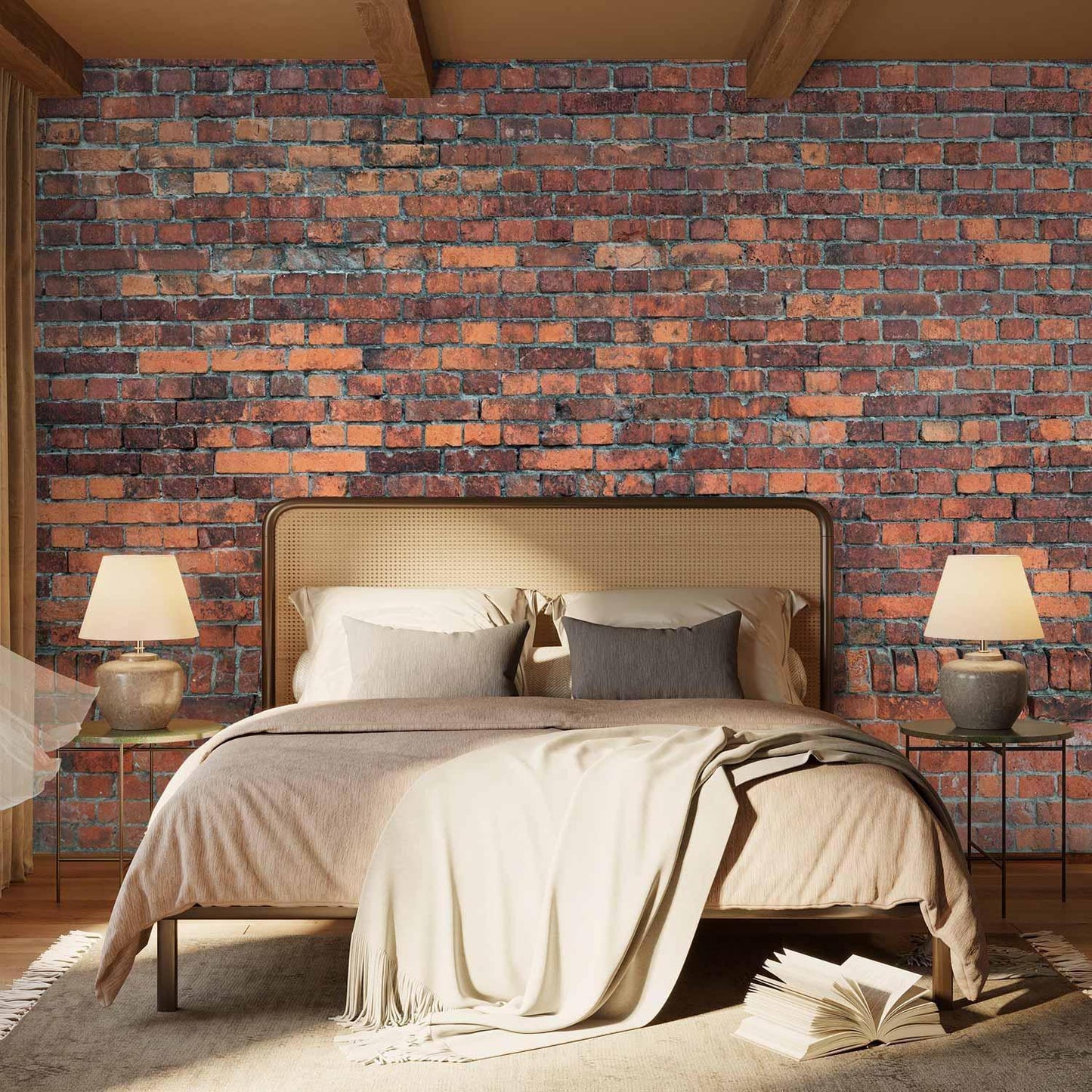 Fototapete - Vintage Wall (Red Brick)