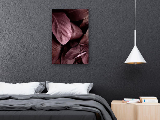 Leinwandbild - Velvet Leaves (1 Part) Vertical Artgeist