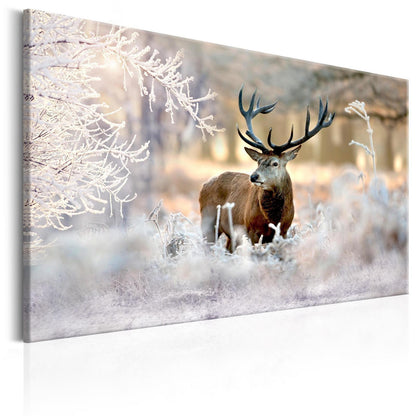 Leinwandbild - Deer in the Cold Artgeist
