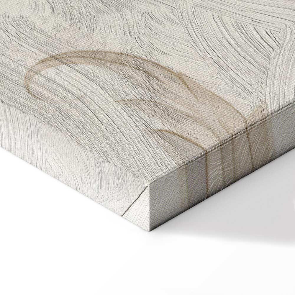 Leinwandbild - Turquoise Flowers in Retro Ambience Floristic Ornaments