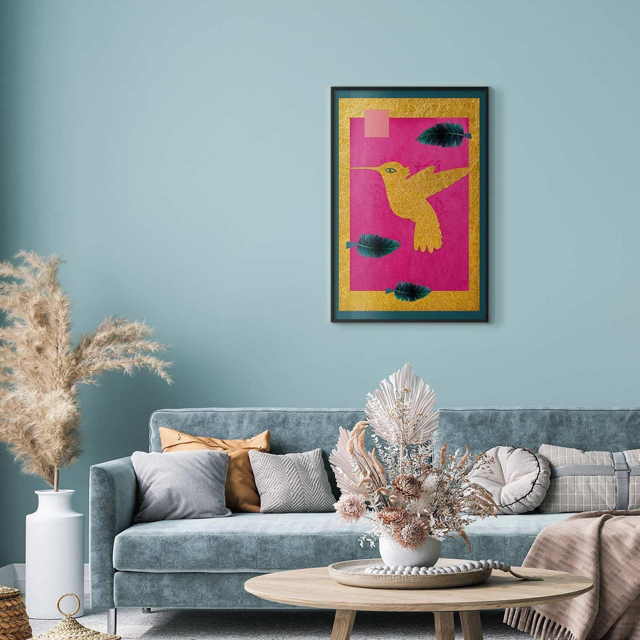 Poster - Golden Hummingbird Artgeist