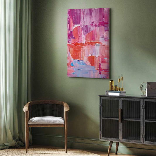 Leinwandbild - Colorful Contrasts - Energetic Color Transitions in Shades of Pink Artgeist