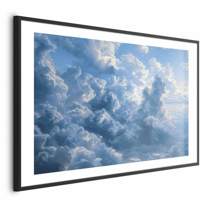 Poster - Ocean in the Air: Waving Clouds Reflecting Morning Light Artgeist