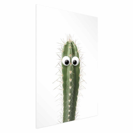 Poster Lebender Kaktus – Humorvolles Pflanzenmotiv