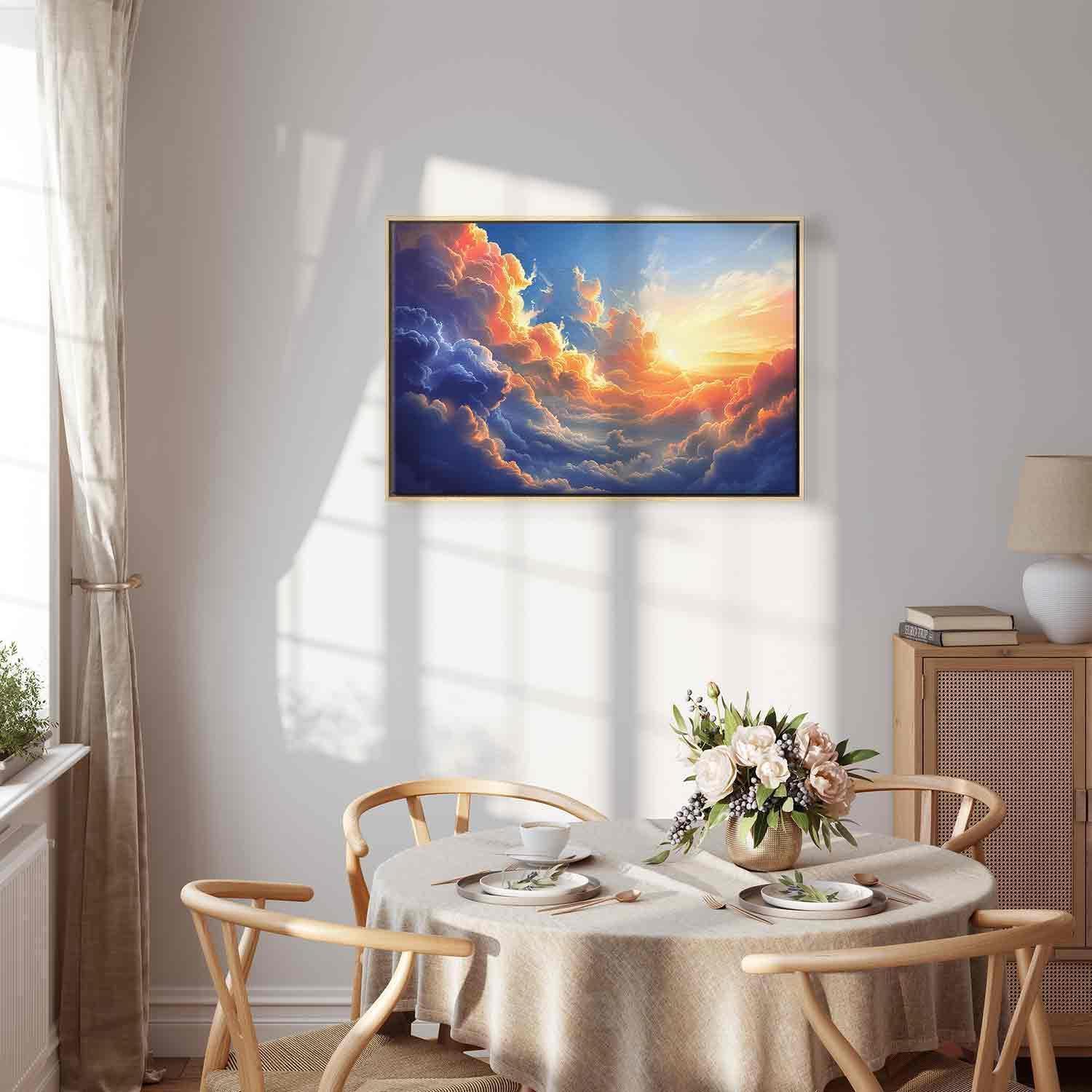 Leinwandbild - Sunset Over a Cloudy Sea: A Wonderful Symphony of Colors Artgeist