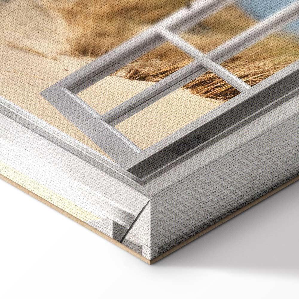 Leinwandbild - Window: View of the Beach