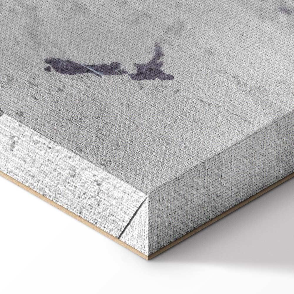 Leinwandbild - Concrete World Map (5 Parts) Narrow