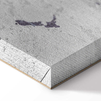 Leinwandbild - Concrete World Map (5 Parts) Narrow