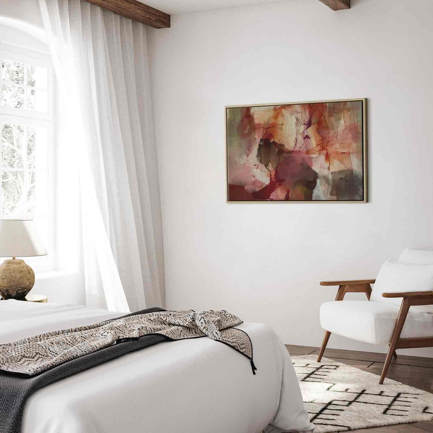 Leinwandbild - Spring composition – transparencies and forms in watercolor style