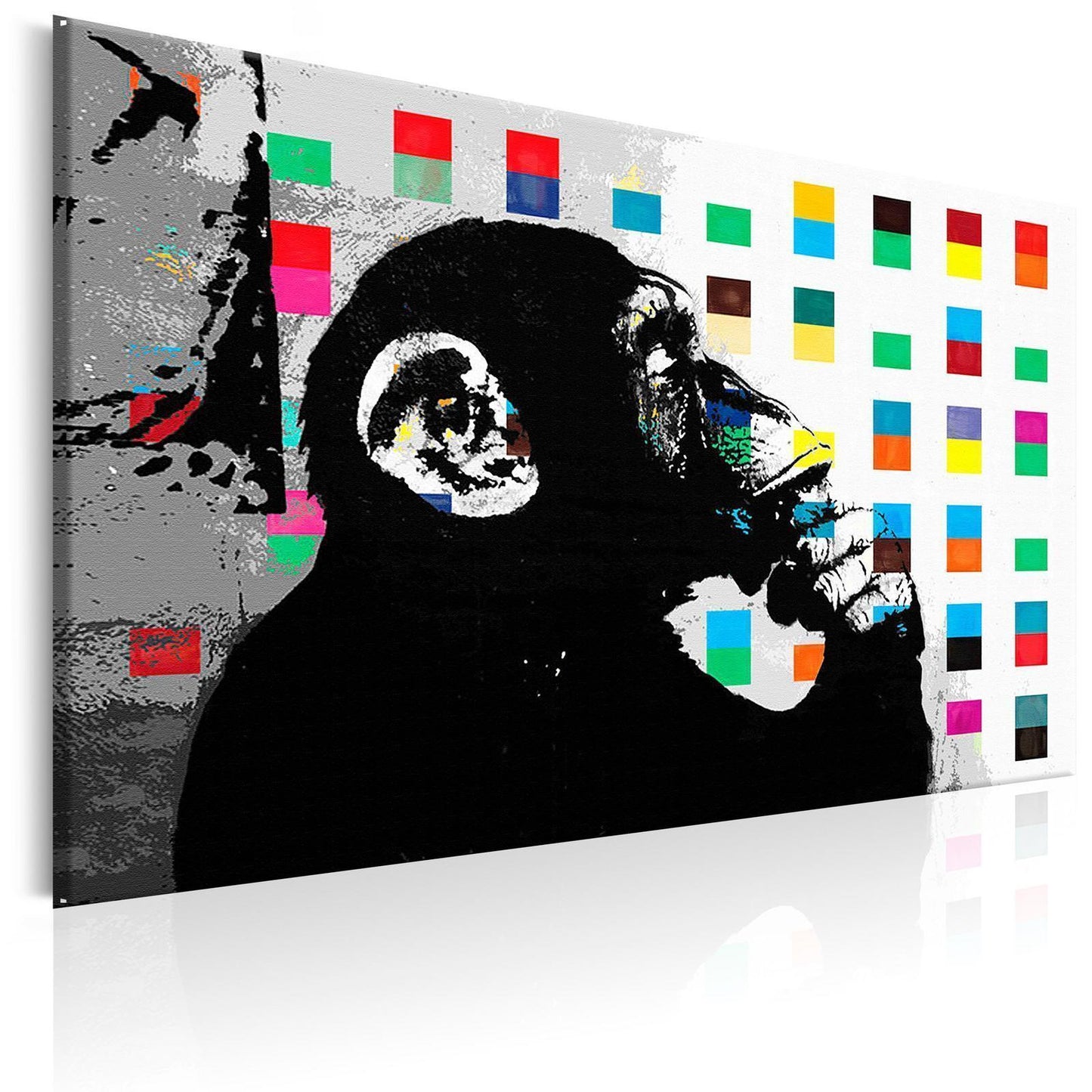 Leinwandbild - Banksy The Thinker Monkey Artgeist