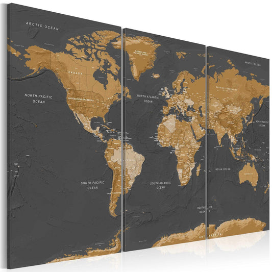 Leinwandbild - World Map: Modern Aesthetics Artgeist