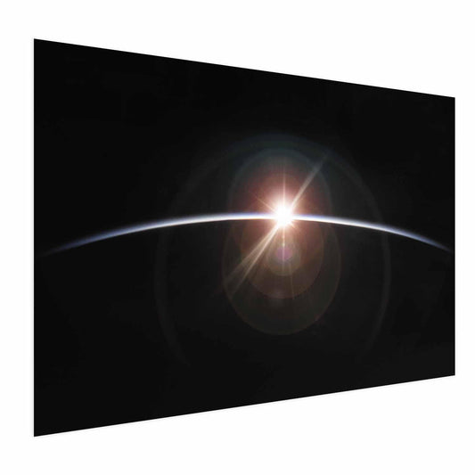 Poster Kosmischer Horizont – Sonnenaufgang über der Erde