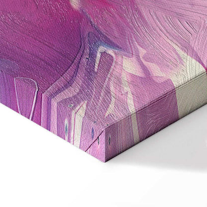 Leinwandbild - Night Flows - Abstract Waves in Shades of Blue and Violet