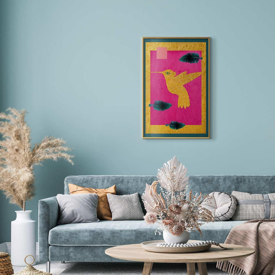 Poster - Golden Hummingbird Artgeist