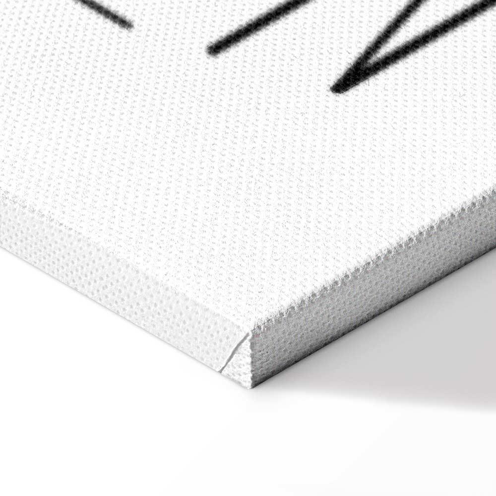 Leinwandbild - Art of Words (1-part) - Inspirational Black Text on White