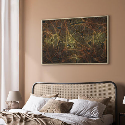 Leinwandbild - Dance of Golden Leaves (1 Part) Wide