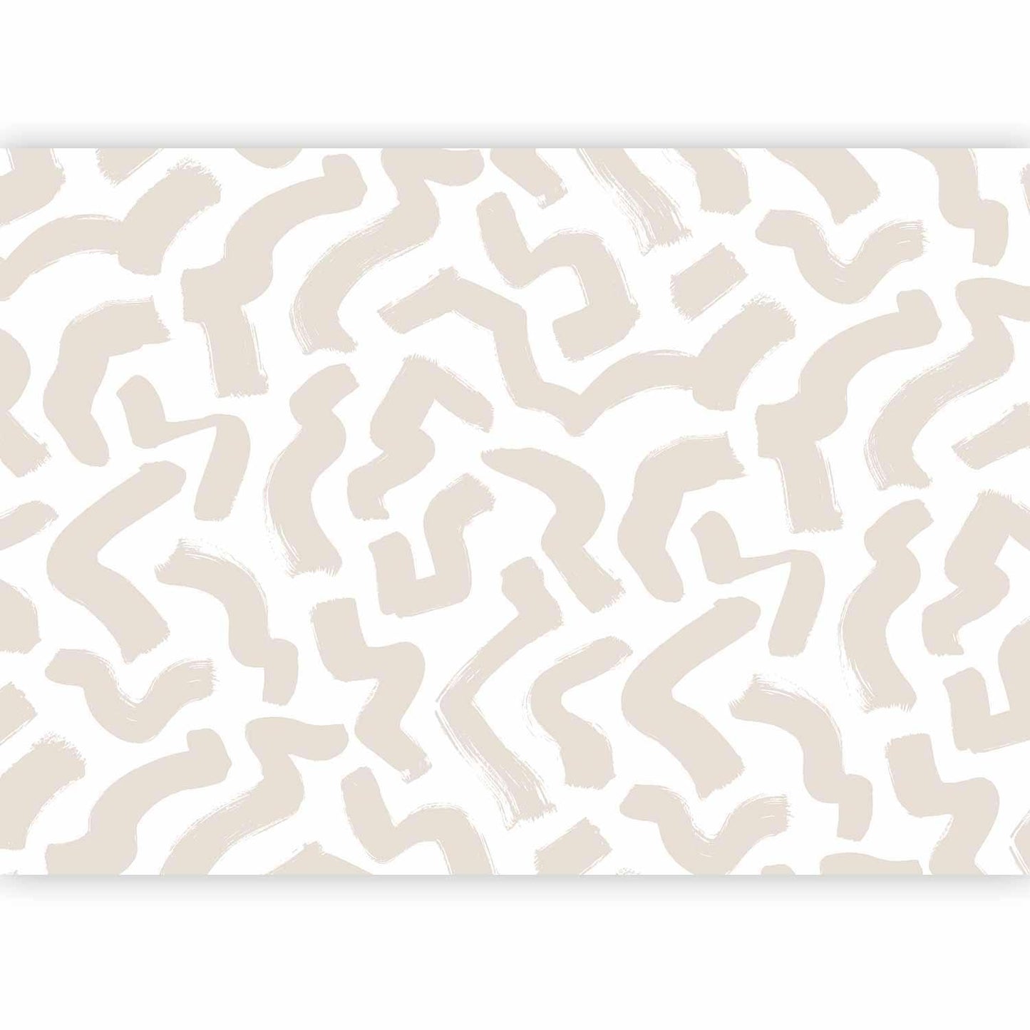 Fototapete - Abstract composition - beige patterns in shapes on a white background