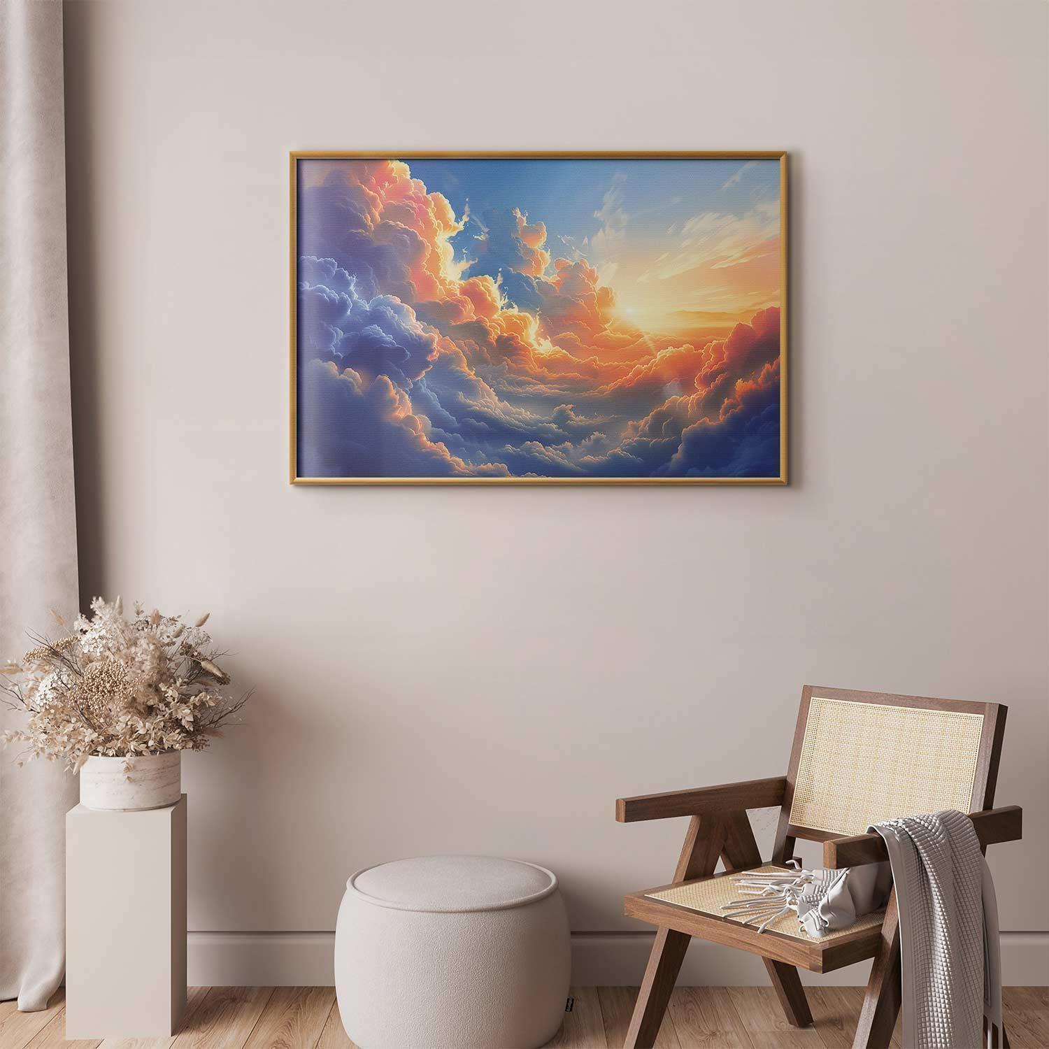 Poster - Sunset Over a Cloudy Sea: A Wonderful Symphony of Colors Artgeist