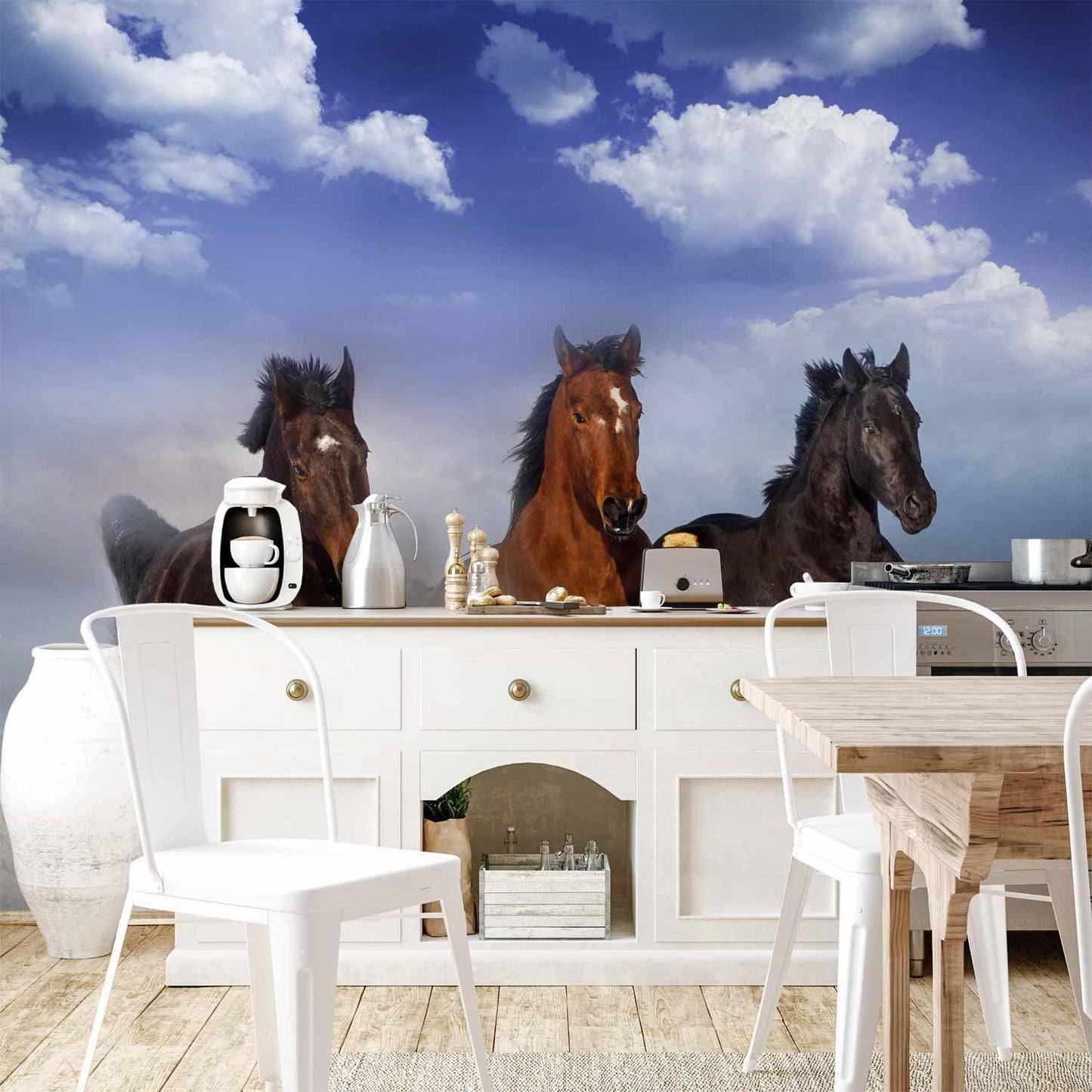 Fototapete - Horses in the Snow