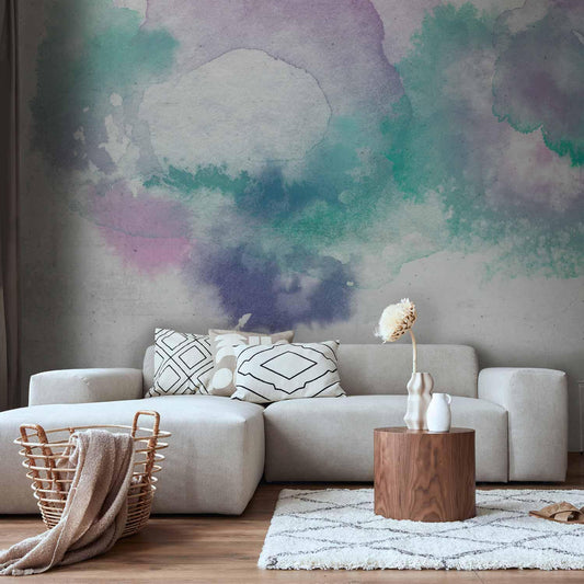 Fototapete – Abstrakte Farbträume in Aquarelloptik
