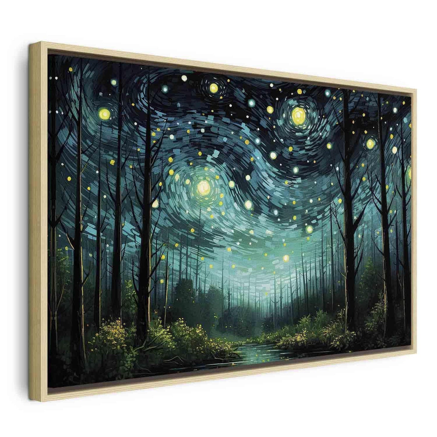 Leinwandbild - Starry night - a contemporary version of Van Gogh's night sky