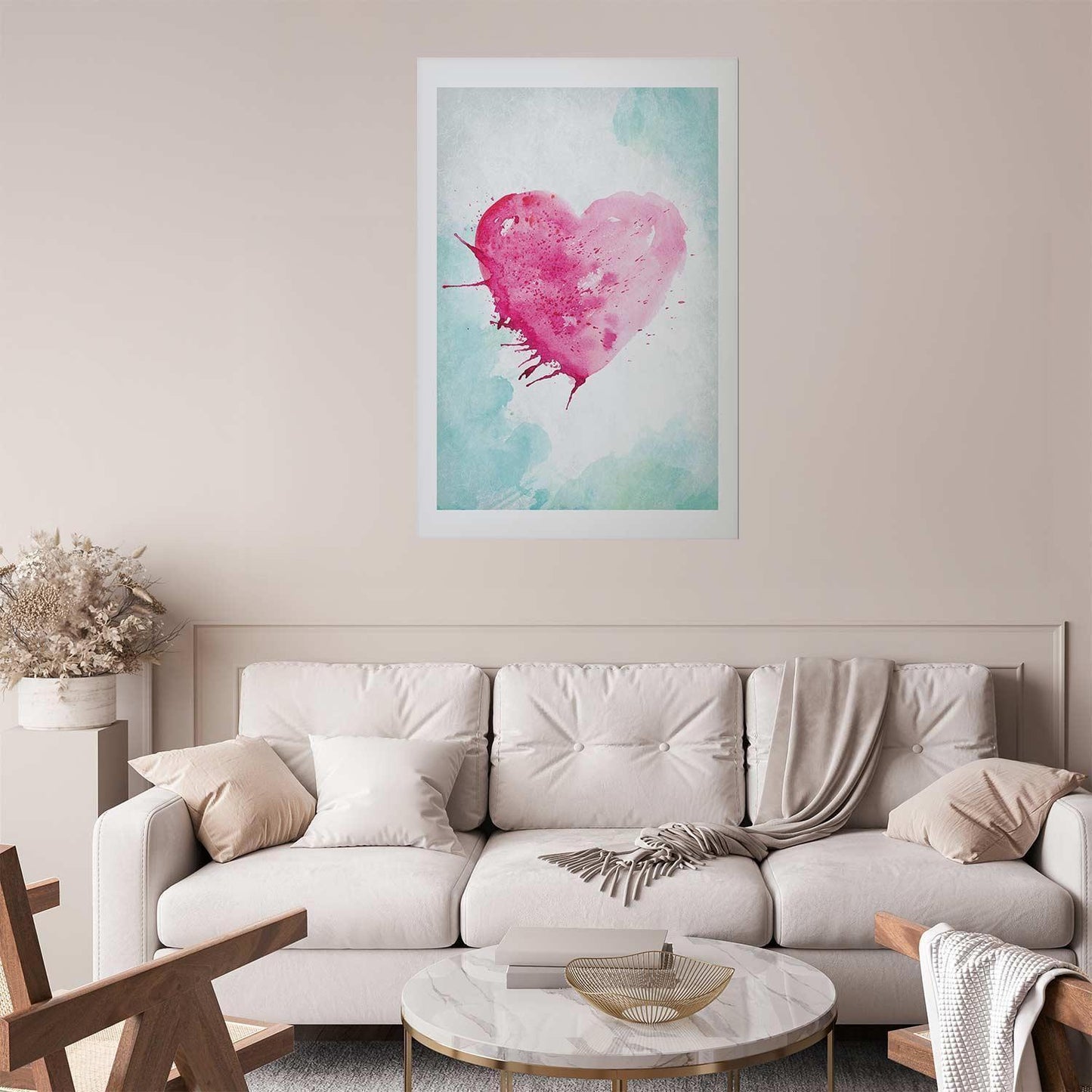 Poster - Watercolor Heart Artgeist