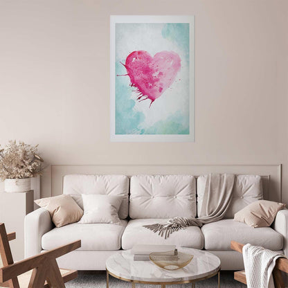 Poster - Watercolor Heart Artgeist